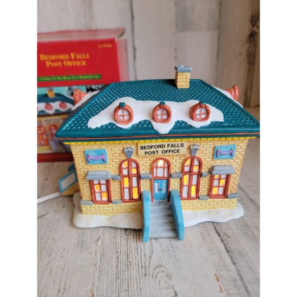 Bedford falls post office Vintage village accessory xmas - Picture 1 of 7